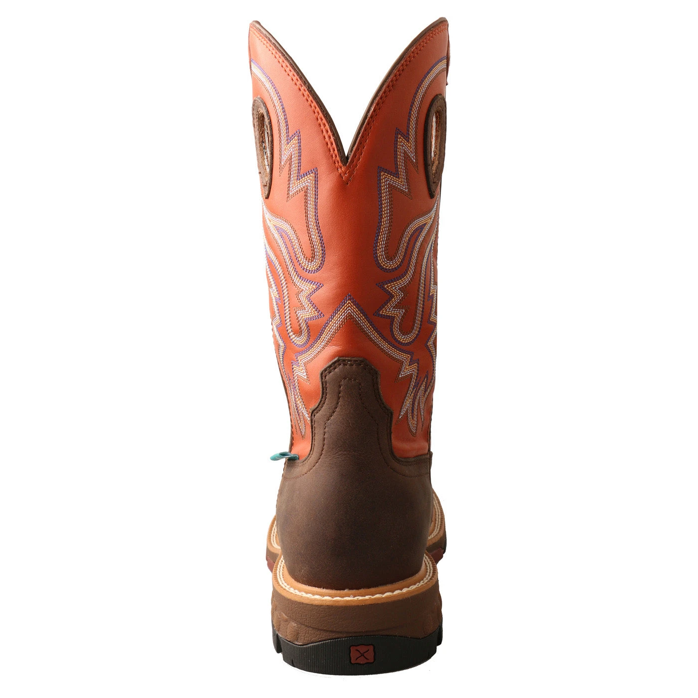 Twisted X Men's Nano Safety Toe Pull-On Work Boots-Brown/Orange 6 Twisted X Men's Nano Safety Toe Pull-On Work Boots-Brown/Orange - Image 6