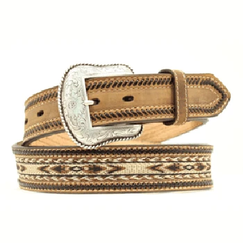 Nocona Brown And Cream Aztec Hair Belt 1 Nocona Brown And Cream Aztec Hair Belt