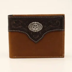 Nocona Men's Brown Oval Conch Wallet