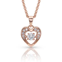Montana Silversmiths Montana Silver Let's Dance A Little Dance Rose Gold Heart Necklace