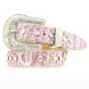 Kid's Pink Zebra Horseshoe Belt