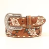 Nocona Ladies Pierced Floral Belt