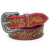 American Darling Red Tooled Belt