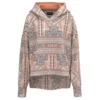 Hooey Women's "Roomy" Pink/Black Aztec Hoodie