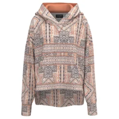 Hooey Women's "Roomy" Pink/Black Aztec Hoodie