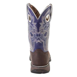 Durango Women's Rebel Purple And Brown Square Toe Boot 6 Durango Women's Rebel Purple And Brown Square Toe Boot -Heydudes Cowboy Shop RD3576 back