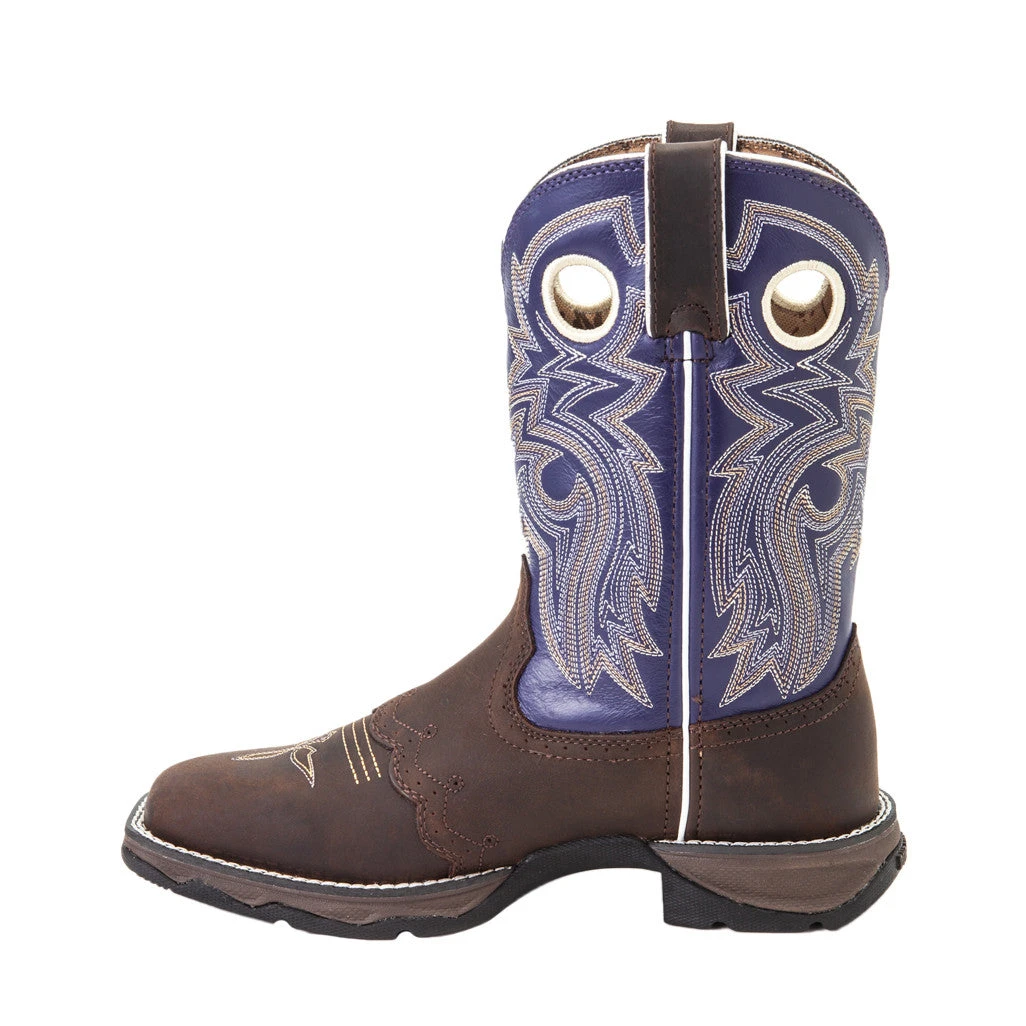 Durango Women's Rebel Purple And Brown Square Toe Boot 1 Durango Women's Rebel Purple And Brown Square Toe Boot