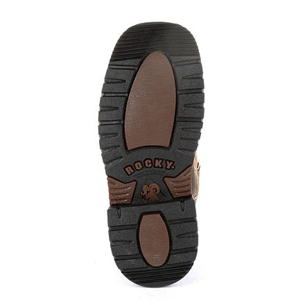 Rocky Boots Rocky Big Kid's Orange And Chocolate Square Toe Boot 5 Rocky Boots Rocky Big Kid's Orange And Chocolate Square Toe Boot - Image 5