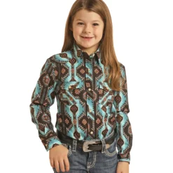Rock & Roll Kids Aztec Long Sleeve Shirt