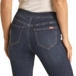 Rock & Roll Cowgirl Dark Wash Flare Jeans -Heydudes Cowboy Shop RRWD6PR0S9 B 91510 1