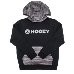 Youth Hooey Black And Grey Lock Up Hoodie