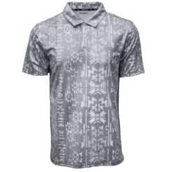 Hooey Two Tone Grey Aztec Polo