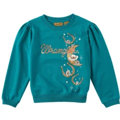 Wrangler Girls Teal/Gold Dreamy Sweatshirt