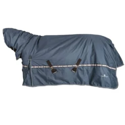 Classic Equine 10K Cross Trainer Winter Hooded Horse Blanket- Slate