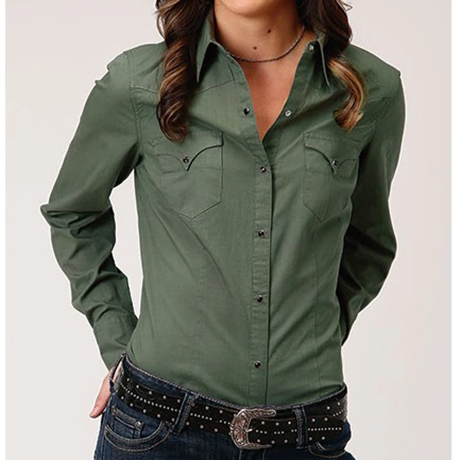 Solid Olive Green Long Sleeve Shirt 1 Solid Olive Green Long Sleeve Shirt