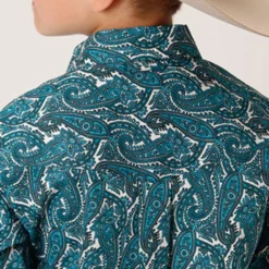 Roper Boys Turquoise Paisley Long Sleeve -Heydudes Cowboy Shop Screenshot2023 02 22132023