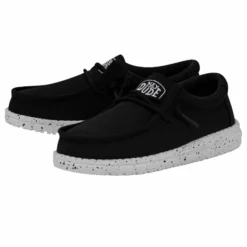 Heydude Hey Dude Wally Youth Slub Canvas Black