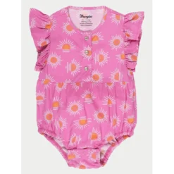 Wrangler Pink Flowered Onesie