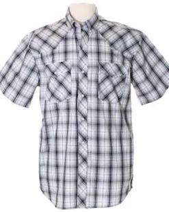 Sliver And Black Plaid Shirt