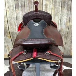 HR Saddlery 16 Inch Chocolate Trail Saddle 7 HR Saddlery 16 Inch Chocolate Trail Saddle -Heydudes Cowboy Shop Trailback