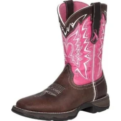 Durango Women's Pink And Brown Square Toe