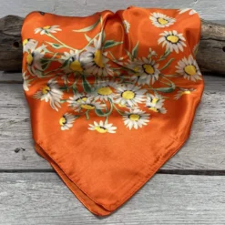 Rodeo Drive Orange Daisy Wild Rag