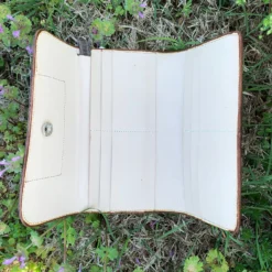 McIntire Saddlery Chocolate Wristlet With Tooled Leather Patch -Heydudes Cowboy Shop WTPC 2 scaled