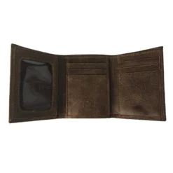 Twisted X Distressed Brown And Orange Trifold Wallet -Heydudes Cowboy Shop XWCB 0T1 2