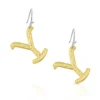 Montana Silversmiths Montana Silversmith's Yellowstone "Y" Brand Gold Earrings
