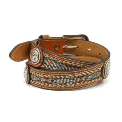 Ariat Kid's Brown Ribbon Inlay Belt