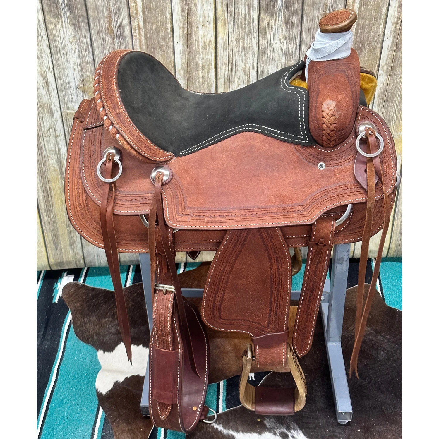Paul Taylor 16.5 Inch Roping Saddle 2 Paul Taylor 16.5 Inch Roping Saddle - Image 2