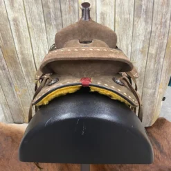 Double T 12 Inch Cheetah Roughout Saddle -Heydudes Cowboy Shop back 5d1163fe cbf1 49b7 9c4a d05ecfade57a