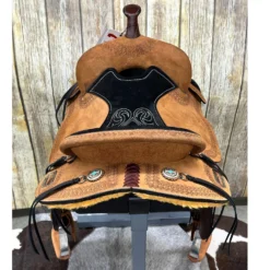 Circle Y 14 Inch Clover Leaf Barrel Saddle -Heydudes Cowboy Shop barrelback