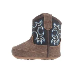Ariat Infant Brown And Navy Lil Stomper Tombstone Boots
