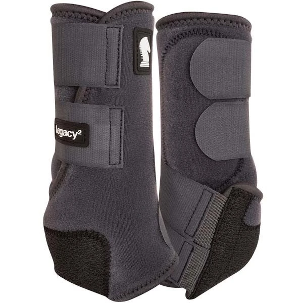 Classic Equine Legacy 2 Charcoal Front Splint Boots 1 Classic Equine Legacy 2 Charcoal Front Splint Boots