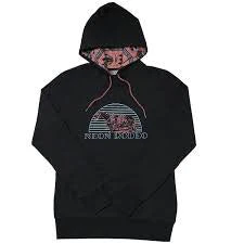Kids Charcoal Grey Neon Rodeo Hooey Hoodie
