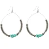 West & Co Silver Turquoise Hoop Earrings