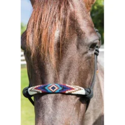 Professional's Choice Professional Choice- Black And Turquoise Beaded Rope Halter