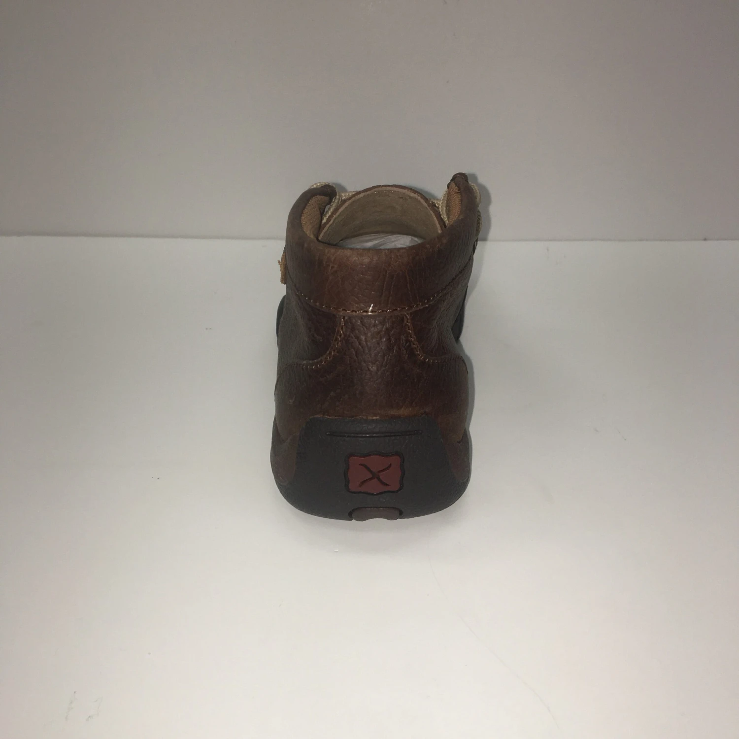 WE Exclusive~ Twisted X Kid's Brown Tooled Barbwire Driving Moc 3 WE Exclusive~ Twisted X Kid's Brown Tooled Barbwire Driving Moc - Image 3