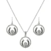 Montana Silversmiths Montana Silver Women's Roped Hanging Horse Shoe Jewelry Set