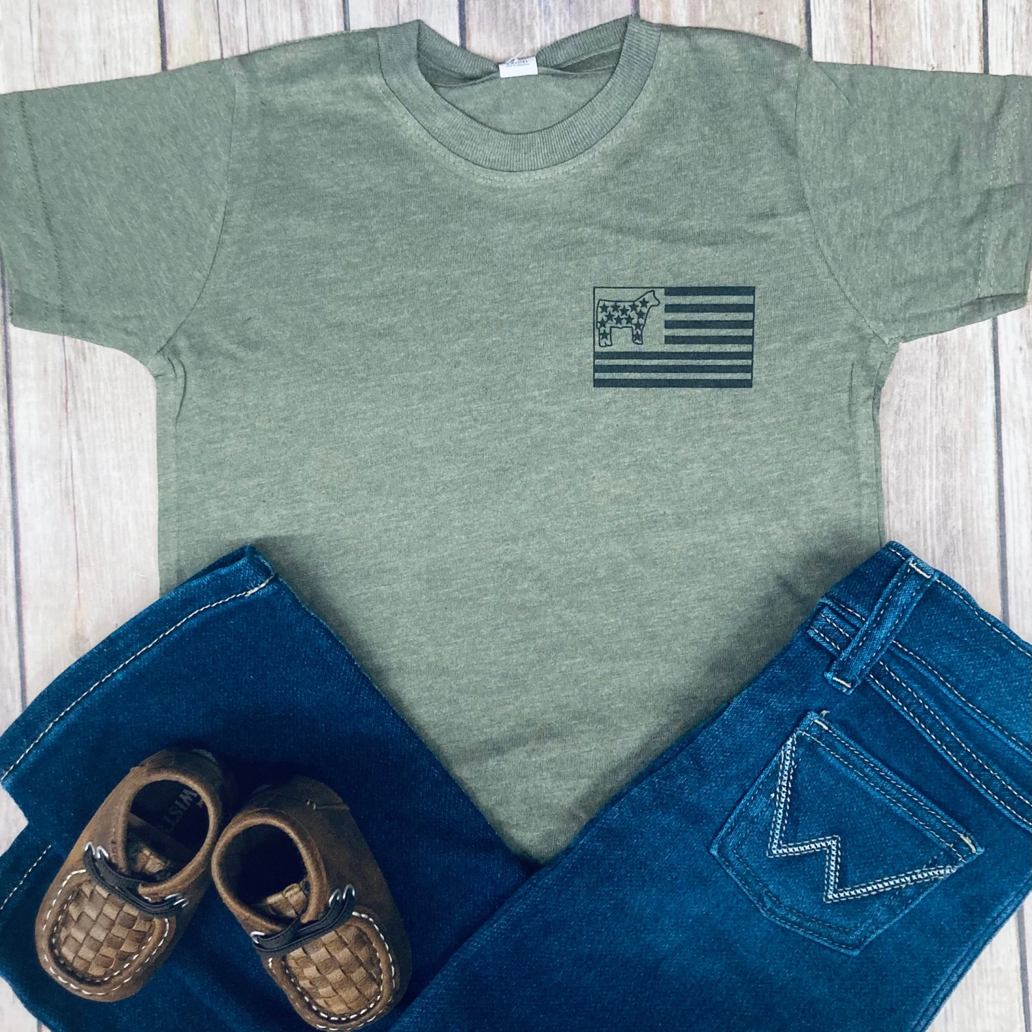 Kid's American Bred Raised & Fed Tee 2 Kid's American Bred Raised & Fed Tee - Image 2