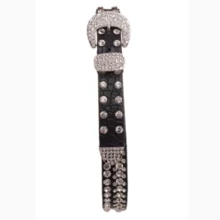 Kid's Black Studded Rhinestone Belt