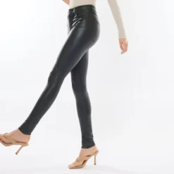 KanCan Black Faux Leather Skinny -Heydudes Cowboy Shop kc2012bk 5 1
