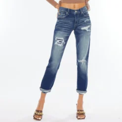 KanCan Mid Rise Slim Boyfriend Jeans 14 KanCan Mid Rise Slim Boyfriend Jeans -Heydudes Cowboy Shop kc4006d 3