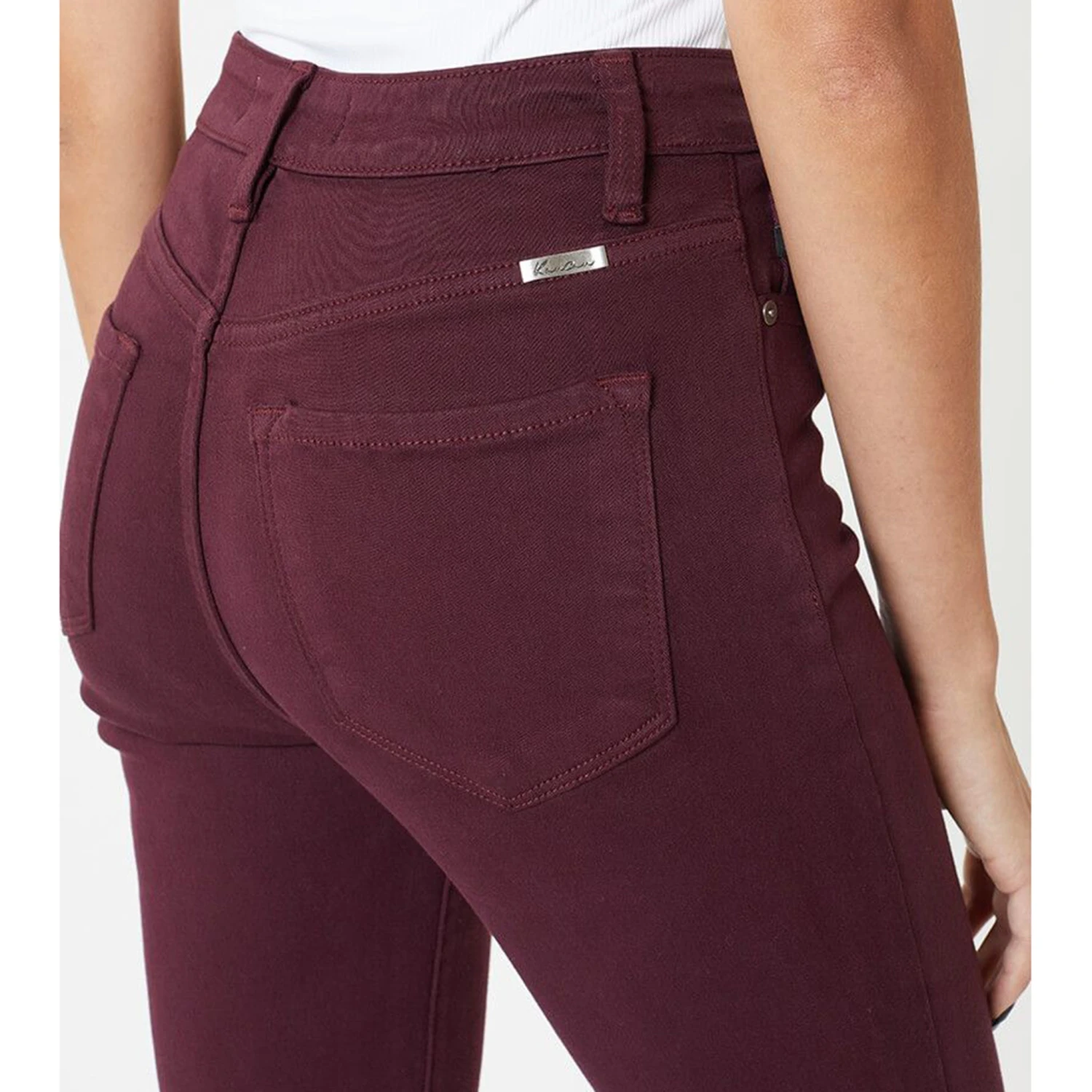 KanCan Burgundy High Rise Skinny Jean 4 KanCan Burgundy High Rise Skinny Jean - Image 4