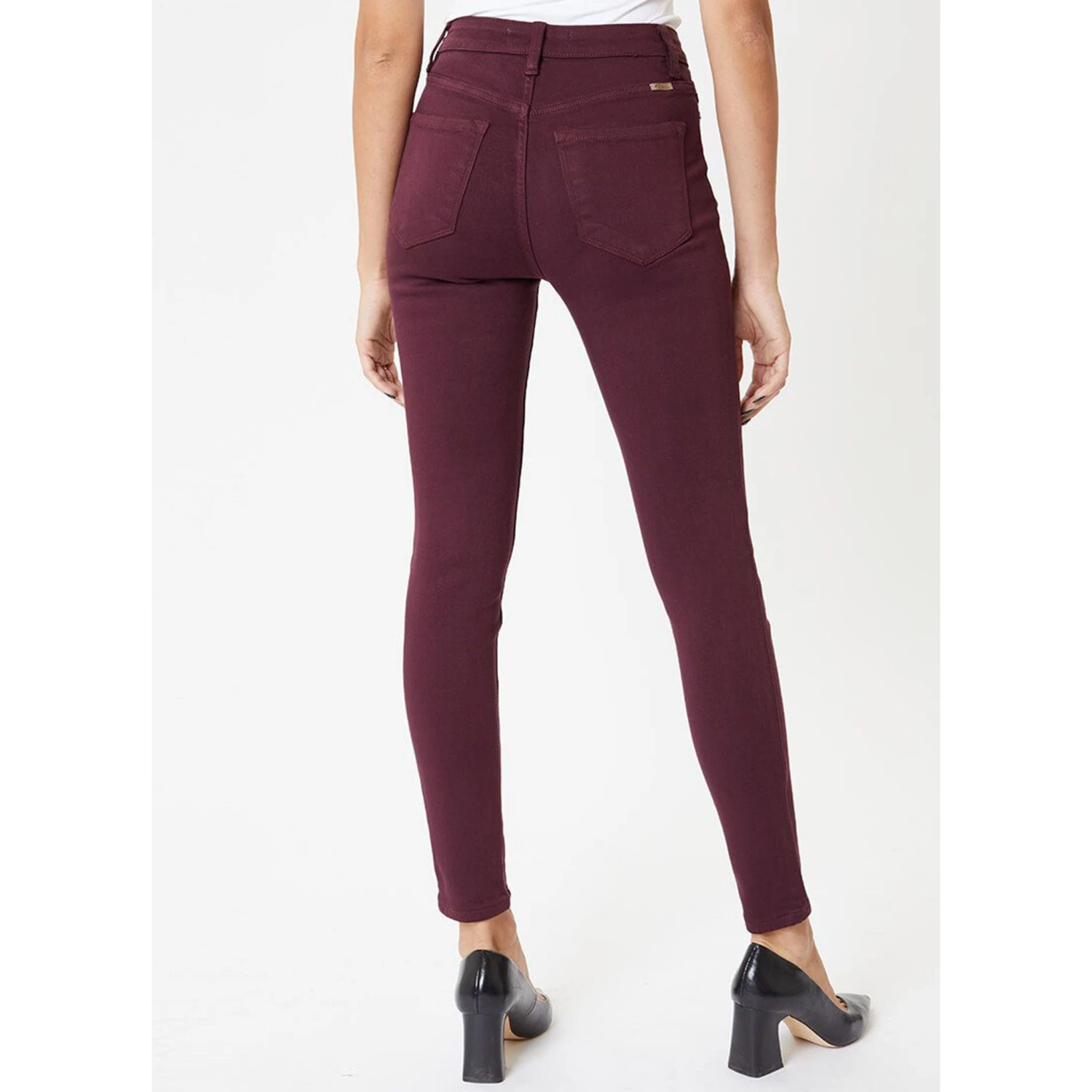 KanCan Burgundy High Rise Skinny Jean 2 KanCan Burgundy High Rise Skinny Jean - Image 2