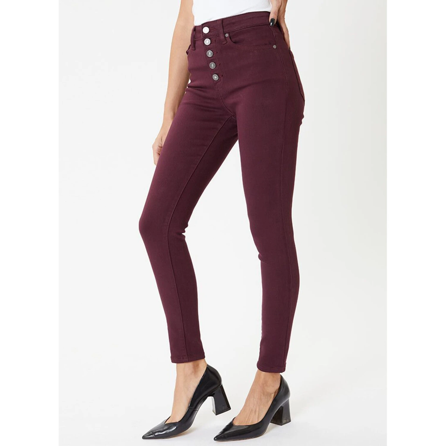 KanCan Burgundy High Rise Skinny Jean 1 KanCan Burgundy High Rise Skinny Jean