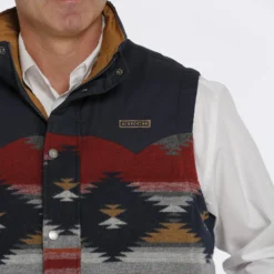 Cinch Aztec Puffer Vest -Heydudes Cowboy Shop mwv1533004 4 253 detail
