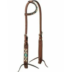 Weaver Leather Weaver Turquoise Cross One Ear Headstall