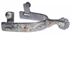 Professional's Choice Silver 8 Point Spur W/ Floral Design